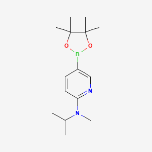 molecular formula C15H25BN2O2 B1403040 N-isopropyl-N-methyl-5-(4,4,5,5-tetramethyl-1,3,2-dioxaborolan-2-yl)pyridin-2-amine CAS No. 1402238-39-4
