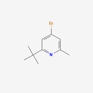 molecular formula C10H14BrN B14030403 4-Bromo-2-(tert-butyl)-6-methylpyridine 
