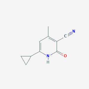 molecular formula C10H10N2O B1403043 6-Cyclopropyl-2-hydroxy-4-methylnicotinonitrile CAS No. 1346576-02-0