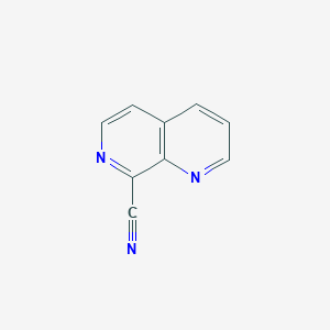 molecular formula C9H5N3 B1403044 1,7-Naphthyridine-8-carbonitrile CAS No. 1159827-18-5