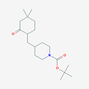 molecular formula C19H33NO3 B1403045 Tert-butyl 4-((4,4-dimethyl-2-oxocyclohexyl)methyl)piperidine-1-carboxylate CAS No. 1257049-59-4