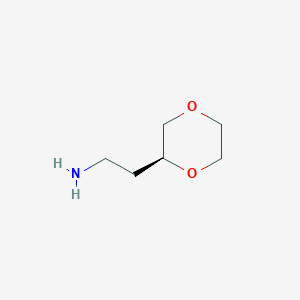 molecular formula C6H13NO2 B14030455 (S)-2-(1,4-Dioxan-2-YL)ethan-1-amine 