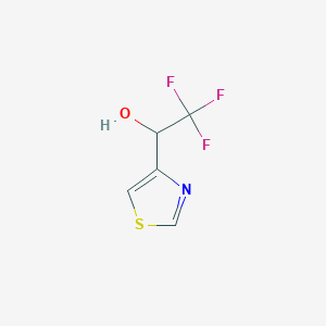 molecular formula C5H4F3NOS B1403046 2,2,2-Trifluoro-1-(thiazol-4-yl)ethanol CAS No. 1206673-53-1