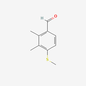 molecular formula C10H12OS B14030478 2,3-Dimethyl-4-(methylthio)benzaldehyde 