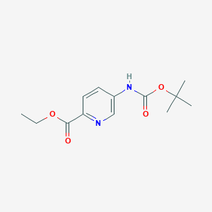 molecular formula C13H18N2O4 B1403049 5-tert-Butoxycarbonylamino-pyridine-2-carboxylic acid ethyl ester CAS No. 1078129-19-7