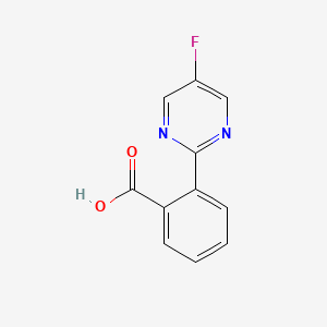 molecular formula C11H7FN2O2 B14030504 2-(5-Fluoropyrimidin-2-yl)benzoic acid 