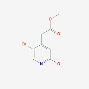molecular formula C9H10BrNO3 B14030523 Methyl 2-(5-bromo-2-methoxypyridin-4-yl)acetate 