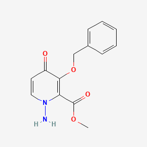 molecular formula C14H14N2O4 B14030532 Methyl 1-amino-3-(benzyloxy)-4-oxo-1,4-dihydropyridine-2-carboxylate 