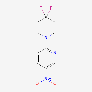 molecular formula C10H11F2N3O2 B1403054 2-(4,4-Difluoropiperidin-1-yl)-5-nitropyridine CAS No. 1258234-21-7