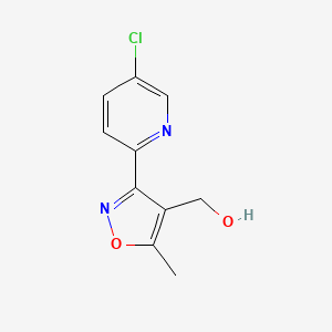 molecular formula C10H9ClN2O2 B1403057 [3-(5-氯-吡啶-2-基)-5-甲基-异恶唑-4-基]-甲醇 CAS No. 1159252-17-1