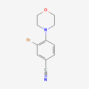 molecular formula C11H11BrN2O B1403058 3-Bromo-4-morpholinobenzonitrile CAS No. 1207541-01-2