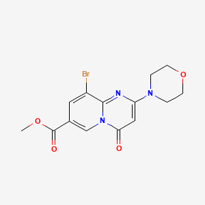 molecular formula C14H14BrN3O4 B14030589 Methyl 9-bromo-2-morpholino-4-oxo-4H-pyrido[1,2-A]pyrimidine-7-carboxylate 