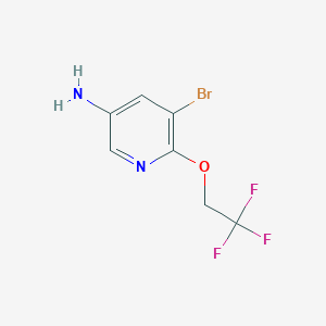 molecular formula C7H6BrF3N2O B1403061 5-Bromo-6-(2,2,2-trifluoroethoxy)-pyridin-3-ylamine CAS No. 1372606-85-3