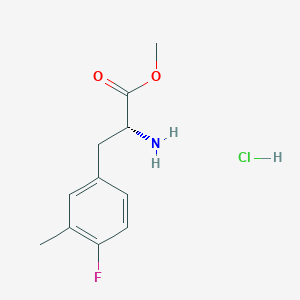 molecular formula C11H15ClFNO2 B14030610 Methyl (R)-2-amino-3-(4-fluoro-3-methylphenyl)propanoate hydrochloride 