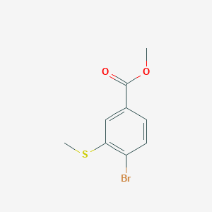 molecular formula C9H9BrO2S B14030617 Methyl 4-bromo-3-(methylthio)benzoate 