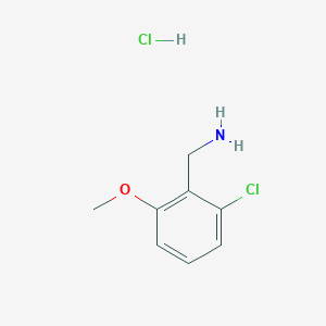 (2-Chloranyl-6-methoxy-phenyl)-methanamine hydrochloride