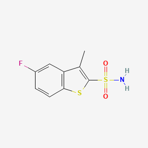 molecular formula C9H8FNO2S2 B1403067 5-Fluoro-3-methyl-1-benzothiophene-2-sulfonamide CAS No. 874772-69-7