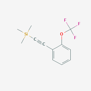 molecular formula C12H13F3OSi B14030671 Trimethyl-(2-trifluoromethoxy-phenylethynyl)-silane 