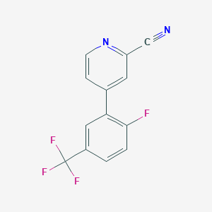 4-(2-Fluoro-5-trifluoromethylphenyl)pyridine-2-carbonitrile