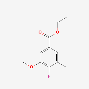 molecular formula C11H13FO3 B14030685 Ethyl 4-fluoro-3-methoxy-5-methylbenzoate 