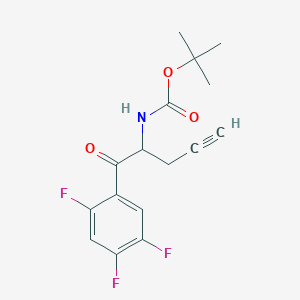 molecular formula C16H16F3NO3 B14030689 Tert-butyl (1-oxo-1-(2,4,5-trifluorophenyl)pent-4-yn-2-yl)carbamate 