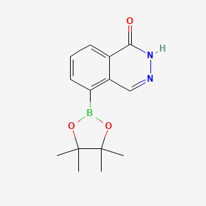 molecular formula C14H17BN2O3 B14030727 5-(4,4,5,5-Tetramethyl-1,3,2-dioxaborolan-2-YL)phthalazin-1(2H)-one 