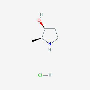 molecular formula C5H12ClNO B1403074 (2S,3S)-2-Methylpyrrolidin-3-ol hydrochloride CAS No. 1107659-78-8