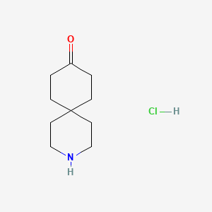 molecular formula C10H18ClNO B1403076 3-Azaspiro[5.5]undecan-9-one hydrochloride CAS No. 1225437-09-1
