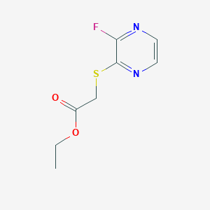 molecular formula C8H9FN2O2S B14030783 Ethyl 2-((3-fluoropyrazin-2-yl)thio)acetate 