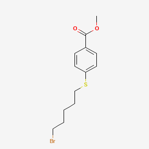 molecular formula C13H17BrO2S B1403079 Methyl 4-[(5-bromopentyl)thio]benzoate CAS No. 877861-73-9