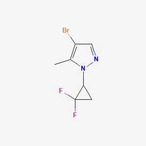 molecular formula C7H7BrF2N2 B14030799 4-Bromo-1-(2,2-difluorocyclopropyl)-5-methyl-1H-pyrazole 