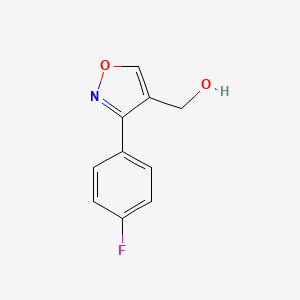 B1403080 [3-(4-Fluoro-phenyl)-isoxazol-4-yl]-methanol CAS No. 1159252-41-1