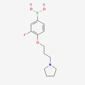 molecular formula C13H19BFNO3 B1403083 3-氟-4-(3-(吡咯烷-1-基)丙氧基)苯硼酸 CAS No. 944279-29-2