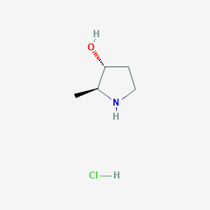 molecular formula C5H12ClNO B1403086 (2S,3R)-2-methyl-3-pyrrolidinol hydrochloride CAS No. 664364-47-0