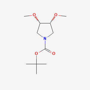 molecular formula C11H21NO4 B14030869 cis-1-Boc-3,4-dimethoxypyrrolidine 