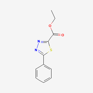 molecular formula C11H10N2O2S B1403087 Ethyl 5-phenyl-1,3,4-thiadiazole-2-carboxylate CAS No. 1279852-35-5