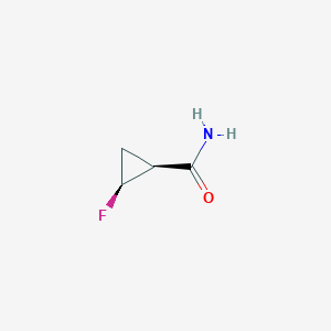 B1403089 cis-2-Fluorocyclopropanecarboxamide CAS No. 1258298-41-7