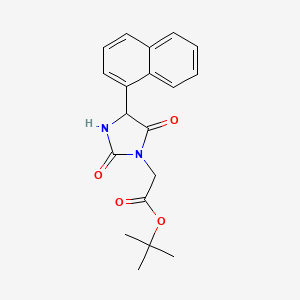 molecular formula C19H20N2O4 B14030898 tert-Butyl 2-(4-(naphthalen-1-yl)-2,5-dioxoimidazolidin-1-yl)acetate 