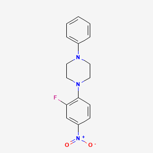 molecular formula C16H16FN3O2 B1403093 1-(2-Fluoro-4-nitrophenyl)-4-phenylpiperazine CAS No. 556801-40-2