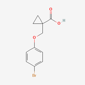 molecular formula C11H11BrO3 B1403094 1-(4-Bromophenoxymethyl)-cyclopropanecarboxylic acid CAS No. 1311265-18-5