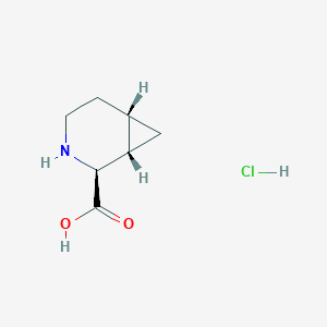molecular formula C7H12ClNO2 B14030946 trans-3-Azabicyclo[4.1.0]heptane-2-carboxylic acid hcl 