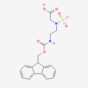 molecular formula C20H22N2O6S B1403100 2-(N-(2-((((9H-Fluoren-9-yl)methoxy)carbonyl)amino)ethyl)methylsulfonamido)acetic acid CAS No. 1335206-40-0