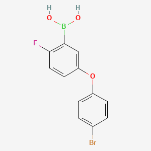 molecular formula C12H9BBrFO3 B14031003 5-(4-Bromophenoxy)-2-fluorophenylboronic acid 