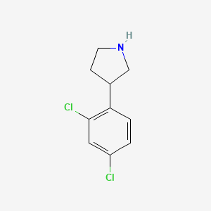 molecular formula C10H11Cl2N B1403101 3-(2,4-二氯苯基)吡咯烷 CAS No. 1260753-41-0