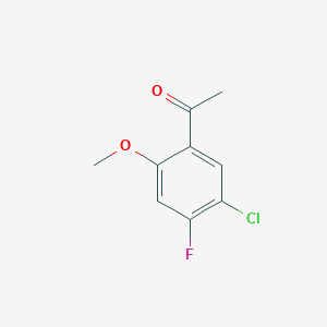 molecular formula C9H8ClFO2 B1403103 1-(5-Chloro-4-fluoro-2-methoxyphenyl)ethanone CAS No. 1300730-59-9