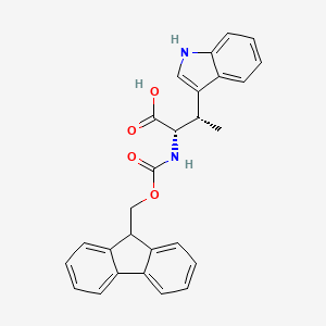 molecular formula C27H24N2O4 B14031068 (2S,3S)-2-(9H-fluoren-9-ylmethoxycarbonylamino)-3-(1H-indol-3-yl)butanoic acid 