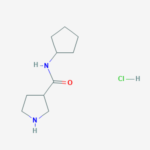 molecular formula C10H19ClN2O B1403109 N-cyclopentylpyrrolidine-3-carboxamide hydrochloride CAS No. 1315593-44-2
