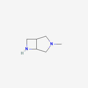 molecular formula C6H12N2 B1403110 3-Methyl-3,6-diaza-bicyclo[3.2.0]heptane CAS No. 1354391-25-5