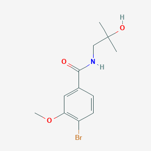 molecular formula C12H16BrNO3 B1403115 4-bromo-N-(2-hydroxy-2-methylpropyl)-3-methoxybenzamide CAS No. 1309682-37-8