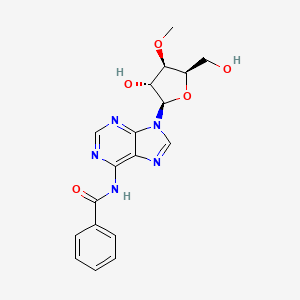 molecular formula C18H19N5O5 B14031153 N-(9-((2R,3R,4R,5R)-3-Hydroxy-5-(hydroxymethyl)-4-methoxytetra hydrofuran-2-YL)-9H-purin-6-YL)benzamide 